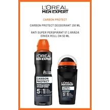 L'Oreal Paris Men Expert Carbon Protect 5 in 1 48 Saat Erkek Sprey Deodorant 150 ML + Roll-On 50 ML