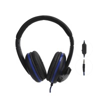 3,5 Mm Kablolu Oyun Kulaklığı, Ps4, Dizüstü Bilgisayar Ve Cep Telefonu İçin Mikrofonlu Oyun Kulaklığı Siyah Mavi