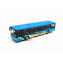 Oyuncak Şehir Otobüsü Çek Bırak Sürtmeli City Bus Modeli Mavi