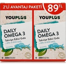 Youplus Daily Omega 3 Takviye Edici Gıda 30 Kapsül 2 Adet