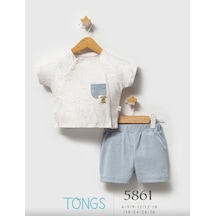 Tongs Baby Tongs Crumb 2li Şortlu Takım 5861 Mavi
