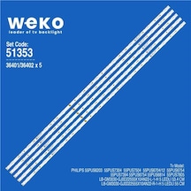Wkset-6353 36401x5 36402x5 Lb-gm3030-gj0d22555x10an22-l/r-1-h 107,8 Cm Birleştirilmiş Led Kodu 5 Adet Led Bar Tvnizi Açıp İçindeki Led Barla Birebir Aynısı Olduğunu Görmeden Almayınız. Sonrasında İade Almamaktayız.