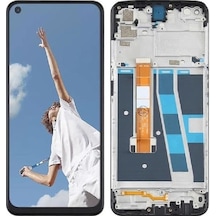 Oppo Uyumlu A52 Ekran Dokunmatik Çıtalı Siyah