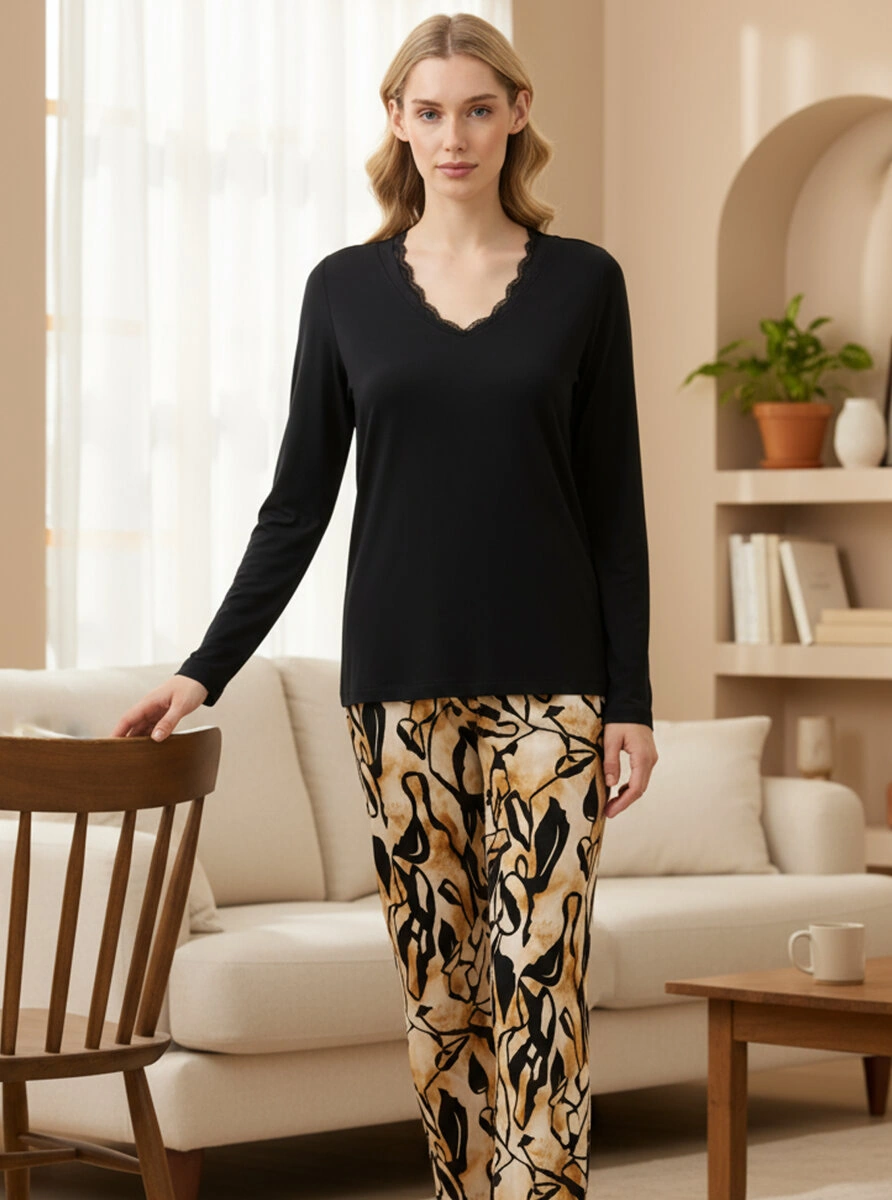 Blackspade Kadın Pijama Takımı 51927 - Siyah Siyah
