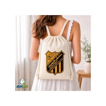 Ghostbastır Design Ittıhad Club Büzgülü Keten Çanta C122 Bej
