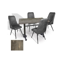 Çipa - Çırağan Mutfak Masa Takımı - 70x120 Werzalit, Wermodin Ve Allzalit Tabla - Old Pine - Füme Çok Renkli
