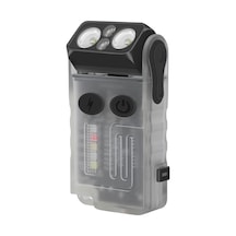 Lemestar V20 Fener Beyaz+kırmızı Işık 100m Işık Uzaklığı Ip67 Su Geçirmez 1100mah Pilli Sessiz Uyarı Fonksiyonlu Edc El Feneri Beyaz