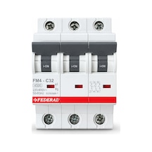 Federal 3x32a C Serisi 4.5ka Otomatik Sigorta 9eg-c0433-sd32