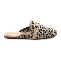 Bambi Bej Leopar Kadın Terlik K04327012482 Leopar