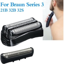 Braun 3 Serisi Erkekler İçin Siyah Değiştirilebilir Tıraş Makinesi Kafası Folyoları Ve Kesiciler