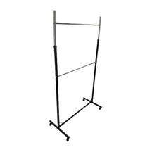 Çift Katlı Ayarlı Tekerlekli Stant, Elbise Askılığı, Mağaza Askılığı, Askılık 220x120 Cm Diğer