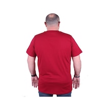 Starbattal Erkek Büyük Beden Sıfır Yaka Tişört Nothing 25173 Beyaz Beyaz