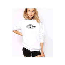 Wv Mk1 Baskılı Beyaz Kadın Sweatshirt