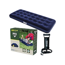 Bestway 67000 Tek Kişilik Şişme Yatak + Pompa 185x76x22 Cm Lacivert
