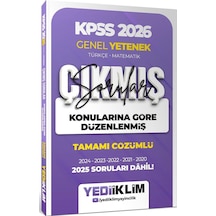 Yediiklim 2026 Kpss Genel Yetenek Konularına Göre Düzenlenmiş Tamamı Çözümlü Çıkmış Sorular