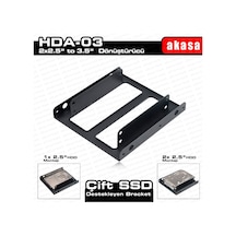 Akasa 2 x 2.5" Hdd/Ssd Çift Yuvalı 3.5" Dönüştürücü - Kutusuz