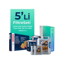 Bosch Bmw 7.30 Dizel Xdrive Filtre Bakım Seti Liqui Moly Motor Yağlı (2012-2015) 5 Li -