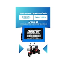 Apachi Q5 Batarya Standart Kapasite Lifepo4 60v 18ah Elektrikli Motosiklet Bataryası