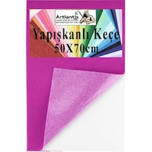 Yapışkanlı Keçe 50x70 Cm 1 Adet 2.0 Mm Kendinden Yapışkanlı Renkli Hobi Keçesi Elişi Keçe Kumaşı Anasınıfı Kreş Etkinlik Fuşya
