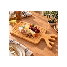 Bambu Sunum Ve Kesme Tahtası 33x21 Cm Et Steak Peynir Servis Ve Doğrama Tahtası Bambu - 933638515 Bambu