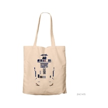 Star Wars R2D2 Siluet Kanvas Bez Çanta