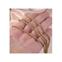 Lunarie 14k Gold Çelik Kutu Zincir Kolye Kalın Halka Kararmaz Altın