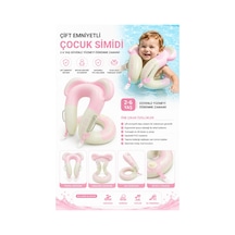 Toyflyer Boyun Destekli Çocuk Yüzme Simidi Kendinden Pompalı Pembe 2-6 Yaş
