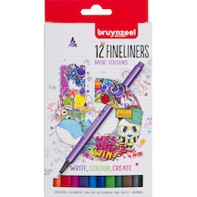 Bruynzeel Fineliners 12'Li Temel Renkler Kalem Seti 60241112