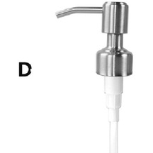 D-paslanmaz Çelik Sıvı Losyon Dispenseri Sabun Şampuan Pompası Kafası Değiştirme Duş Jeli Pompası Kavanoz Tüp Banyo Araçları