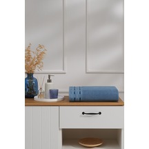 Sculpted Koyu Mavi Banyo Havlusu 90 150