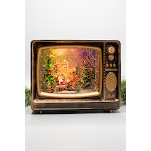 Luxury Dekoratif Nostalji Tv Kar Küresi Çam Ağacı Yılbaşı Süsü