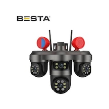 3 Mp + 3mp + 3mp 3 Kameralı Wifi Kablosuz Güvenlik Kamerası Bs-55w
