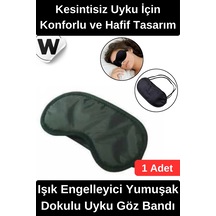 Wonara Uykubandı Özel Üretim Uyku Göz Bandı Işık Engelleyici Yumuşak Dokulu Hafif Lastikli Konfor Sağlayan Çok Renkli
