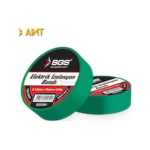 Sgs Elektrik İzolasyon Bandı - Yeşil - 19 Mm X 9 Mt. - 3 Adet