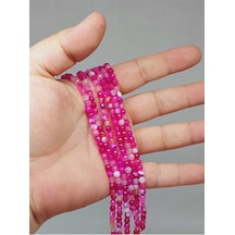 Bileklik Boy Akik Taşı Faset Kesim Yarım Dizi 4mm 51416 18cm Uzunluğundadır Çok Renkli