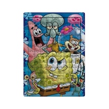 Ghostbastır Design Sünger Bob 99 Parça Ayaklı Puzzle Dekoratif Çocuk Yapbozu 050