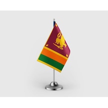 Sri Lanka Tekli Saten Masa Bayrağı Seti Diğer