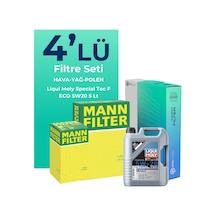 Mann Ford Puma 1.0 Benzin Filtre Bakım Seti Liqui Moly Motor Yağlı (2020-2024) 4 Lü -