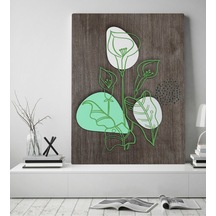 Bk Home Minimal Çiçekler Tasarımlı Kanvas Tablo 50X70Cm-1