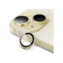 İphone 15,15 Plus İçin, Kamera Lens Koruyucu, Basit Kurulum, Hd Berrak Görüntü, Metal Çerçeve, 9h Temperli Cam, Çizilmeye Dayanıklı, Camera Lens Protector Sarı