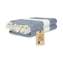 2'li Paket -%100 Pamuk Peştamal 100x180 Cm, Havuz Ve Plaj Havlusu, Spor Havlusu, Hızlı Kurur Ve Koku Yapmaz, Emici, Hafif Ve Kompakt, Gök Mavisi Açık Bej