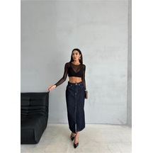 Zeo Basic Maxi Boy Rins Jean Etek Lacivert