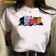 Noıssey Kırmızı Etiket Jojo Tuhaf Macera T Shirt Üst Tees Mod127 16822 Beyaz
