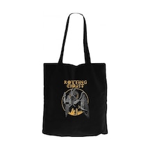 Rotting Christ Design Siyah Kanvas Bez Çanta Siyah