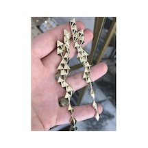 Gold Uzun Model Küpe Altın
