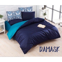 Düz Boya Çift Kişilik Nevresim Takımı Damask Düz Renk