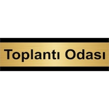 Toplantı Odası 5x20cm Altın Renk Metal Yönlendirme Levhası