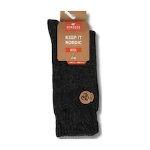 Nordsox 1 Çift Antrasit Havlu Kışlık Erkek Lambswool Soket Çorap Antrasit