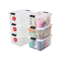 Kapaklı Plastik Saklama Kutuları, 15l, 6'li Set, Şeffaf Diğer