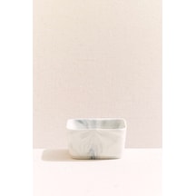 Pasabahce Marble Porselen Servis Kasesi Kare 9 Cm Beyaz - 1 Adet
